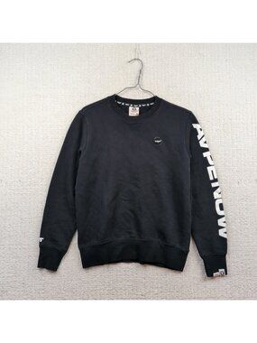 Aape by a Bathing Ape Crewneck Sweatshirt Men’s Size S Black Aape Now APUNVS